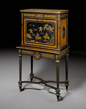 A_French_mid_19th_century_ormolu_mounted_amaranth__fruitwood_and_Japanese_lacquer_secr_taire___abattant1