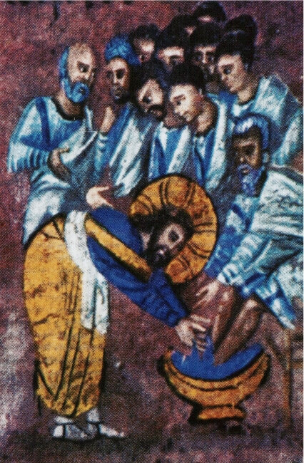 Jn 13, lavement des pieds, icône du 6e s