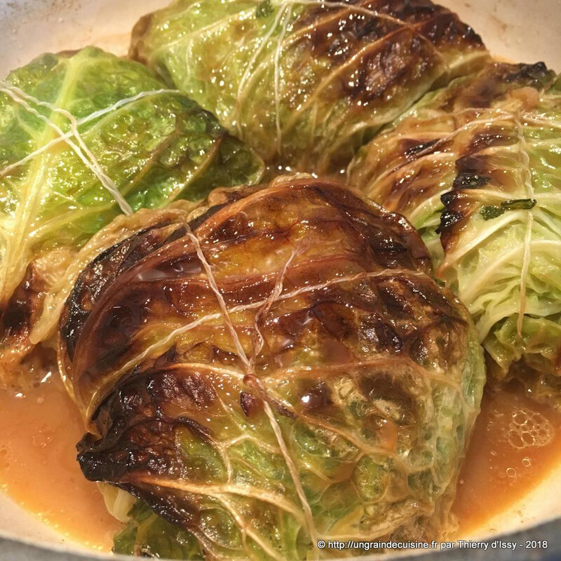 Chou-farci pintade et fourme d'Ambert