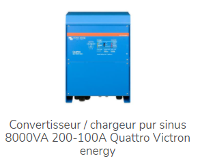 convertisseur chargeur pur sinus 8000VA 200-100A Quattro Victron Energy
