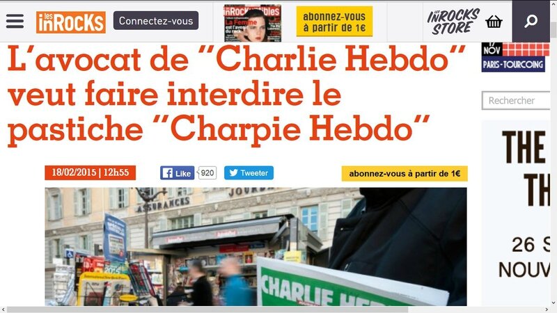 CharlieHebdoCensureCharpieHebdo