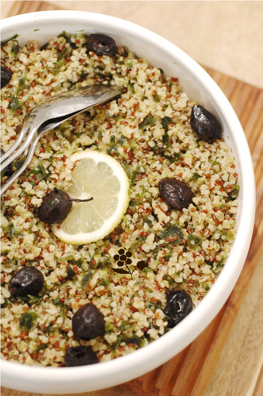 Taboulé boulgour & quinoa, laitue de mer, olives noires_1