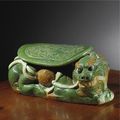 A 'Sancai'-Glazed 'Fu Lion' <b>Pillow</b>. Jin dynasty