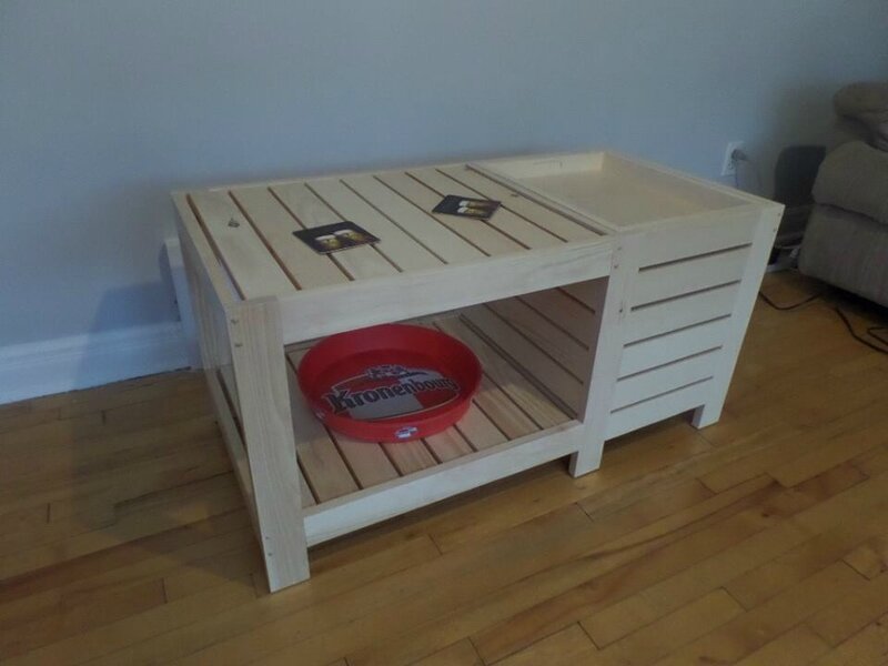table basse fabriqué par Alexandra