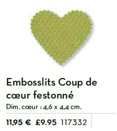 p188 embossltis coeur festonné