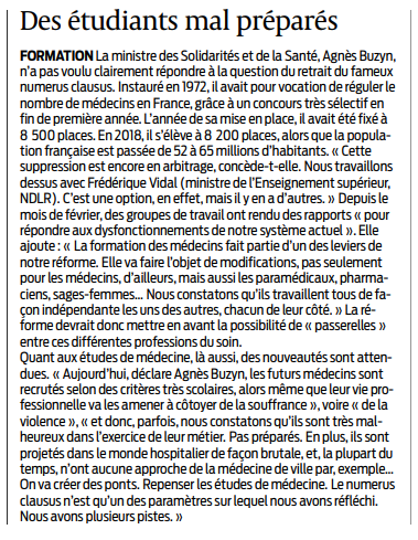 2018 09 08 SO Des étudiants mal préparés