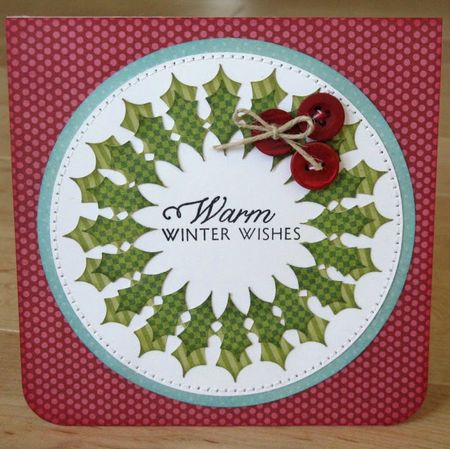 Wreath Warm Winter Wishes Card