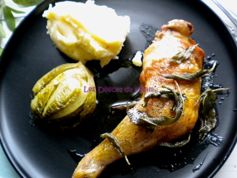 Cuisses de poulet au beurre de sauge 2