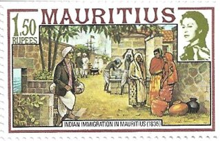 timbre - Indian Immigration of Mauritius
