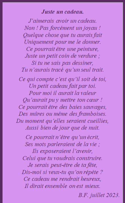 Juste un cadeau m38