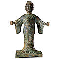 Bronze figure of an attendant <b>Eastern</b> <b>Zhou</b> <b>dynasty</b>, Warring States period, 4th or 3rd century BC