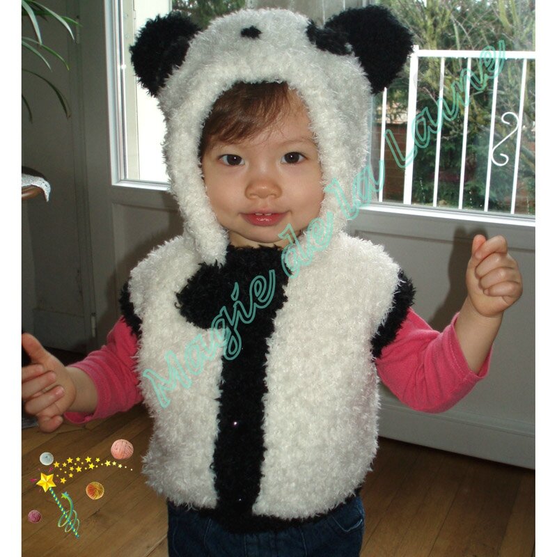 Gilet panda sans manches 5