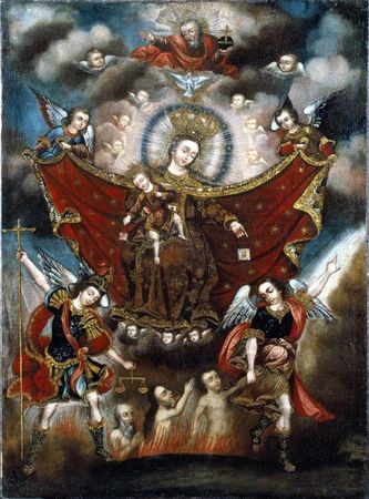 Brooklyn_Museum_-_Virgin_of_Carmel_Saving_Souls_in_Purgatory_-_Circle_of_Diego_Quispe_Tito_-_overall