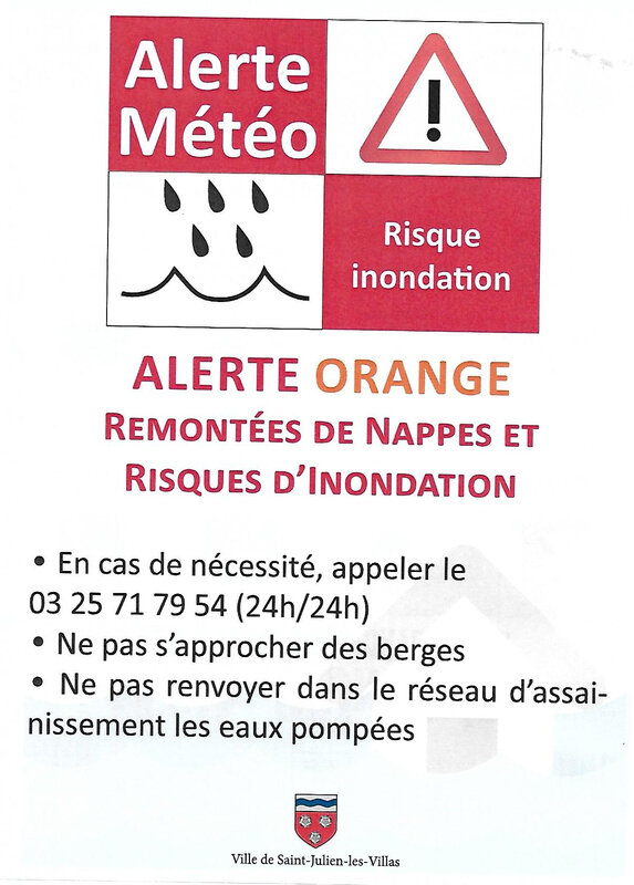 Alerte Orange Inondation St Julien