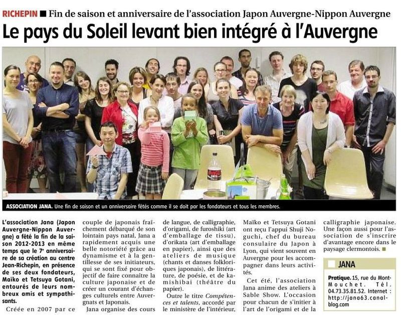 Article journal La Montagne 29072013