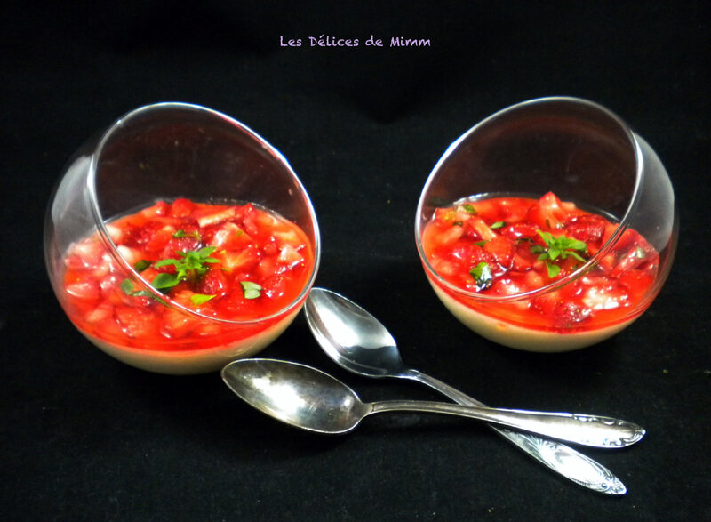 Panna cotta fraises-basilic 5