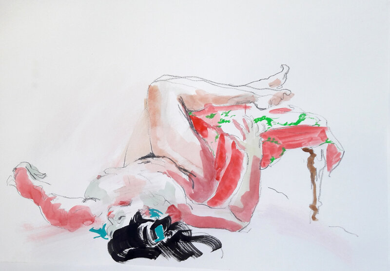 1-Alain Montoir Euzet nu aquarelle 40 x 30 (2)