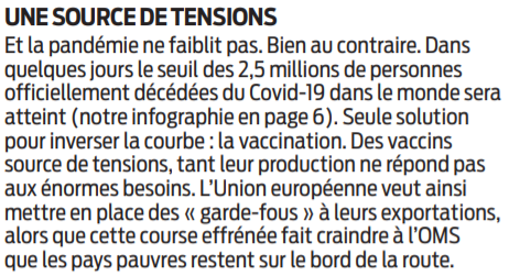 2021 01 31 SO Une source de tensions