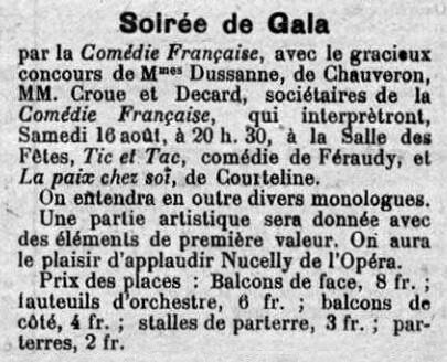 1919 08 17 Fêtes patriotiques Gala La Frontière