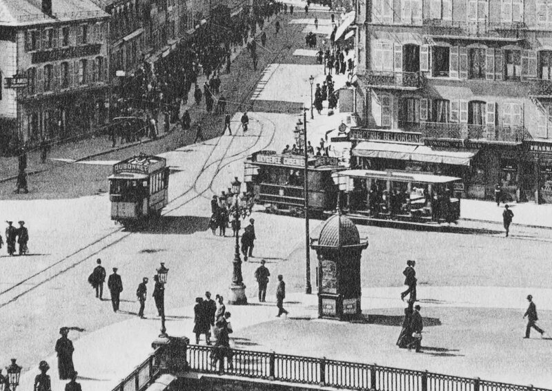 Ex Belfort CPA Place Corbis Tramway 1906