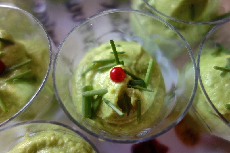 mousse de petits pois au wasabi