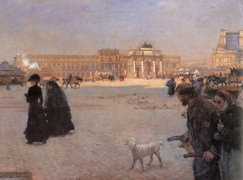De-Nittis-The-Place-de-Carrousel-and-the-Ruins-of-the-Tuileries-Palace-in-1882