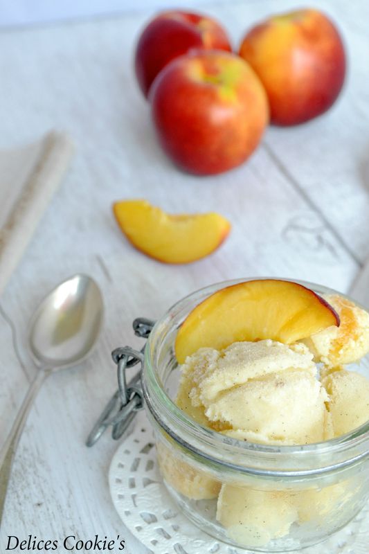 glace vanille IG bas amandes nectarines