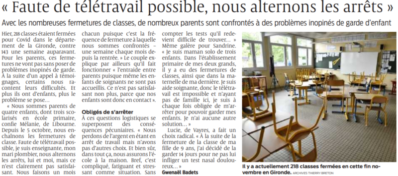 2021 11 27 SO Faute de télétravail possible nous alternons les arrêts