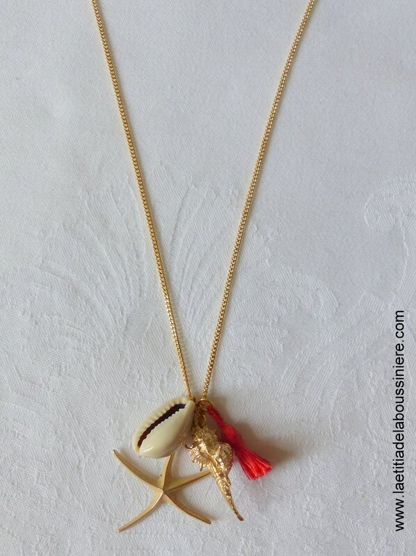 Sautoir Bora-Bora (corail) - 21 €