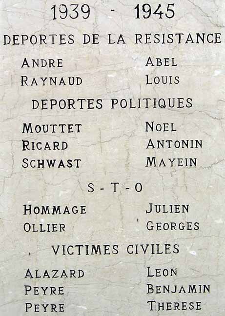 Plaque N°2, Monument de Vaison
