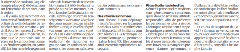 2020 09 15 SO Une trentaine d'étudiants positifs sur le campus3