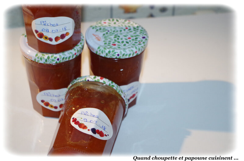 confiture de pêches jaunes et blanches-6276