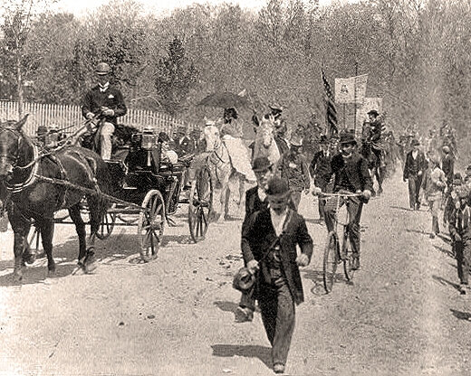 Coxey's Army marchers leaving their camp