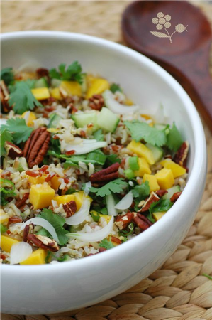 Salade de riz, mangue, concombre, coriandre_1