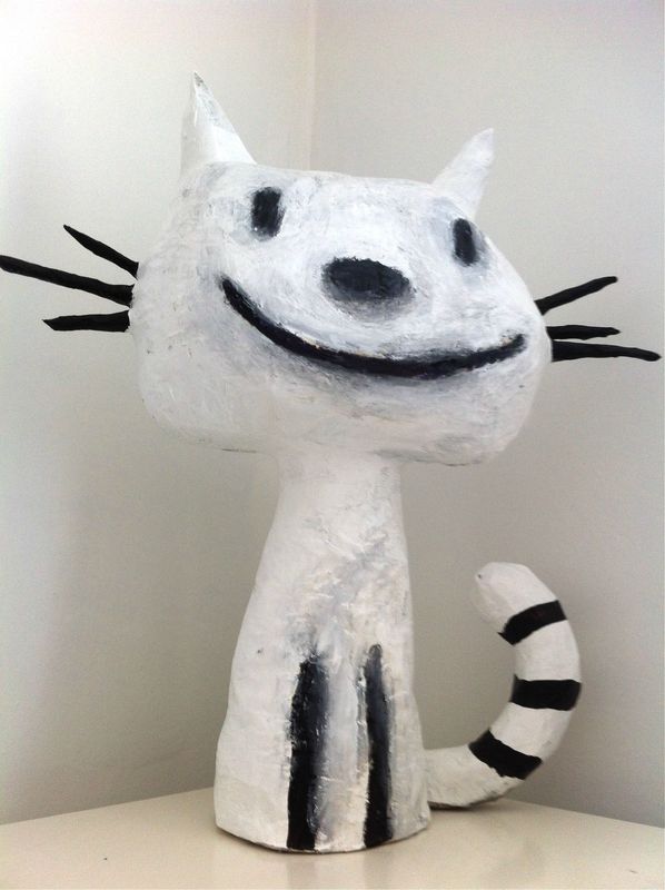 chat en papier maché suite - pictoblog