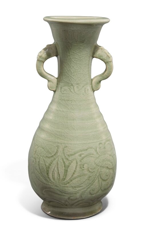 A rare 'Yaozhou' bottle vase, Song dynasty (960-1127)