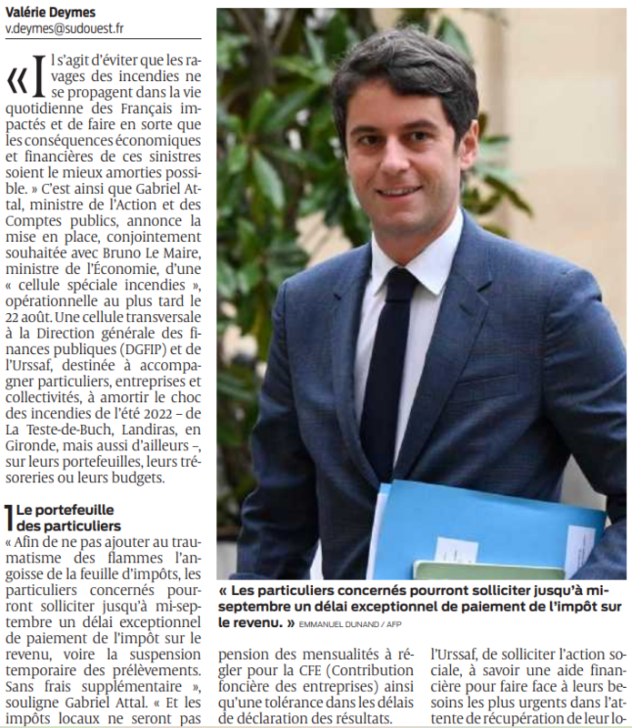 2022 08 16 SO Après es feux éviter l'angoisse des impôts2