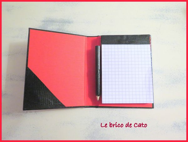 bloc note ouvert