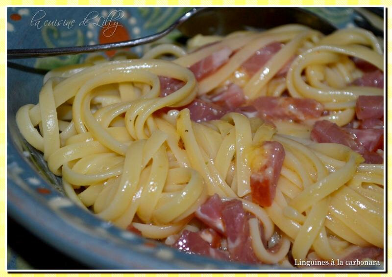 linguines à la carbonara