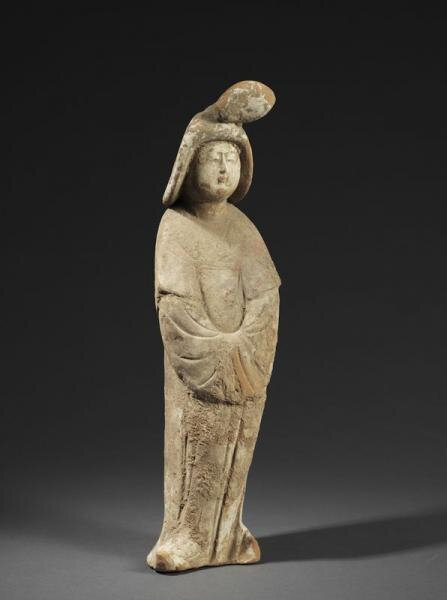 Dame de cour, Chine, Dynastie Tang, ca première moitié du 8° siècle
