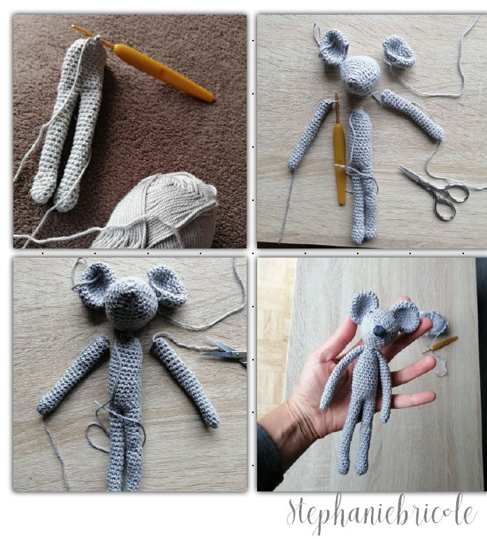 tuto souris amigrurumi