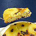 <b>Gâteau</b> moelleux ananas/raisins secs