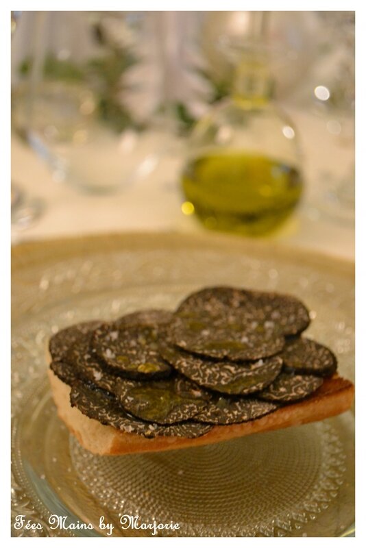 Repas de fêtes Truffe à la croque au sel