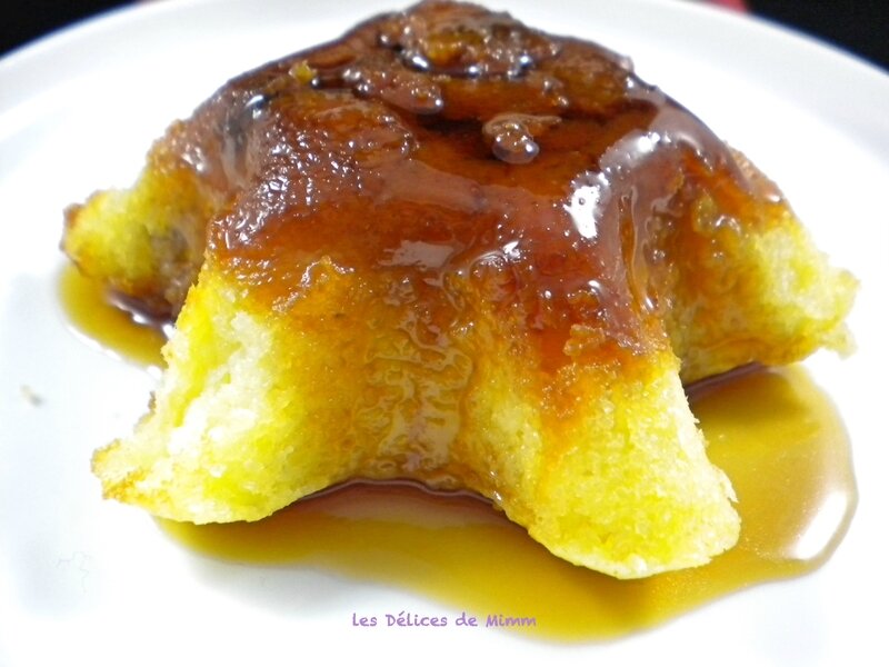 Gâteau de semoule au caramel et aux raisins secs 4