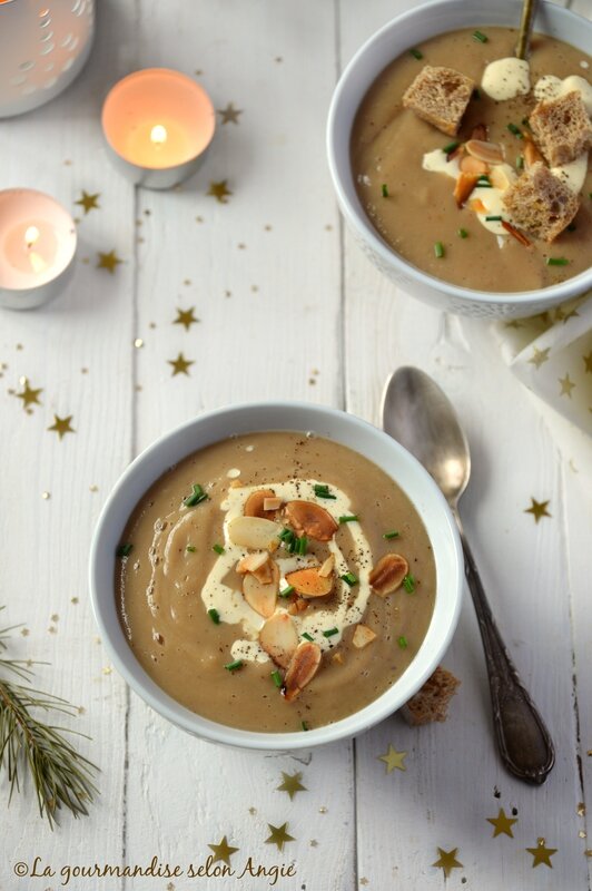 velouté châtaignes et aande vegan sans gluten noël 2