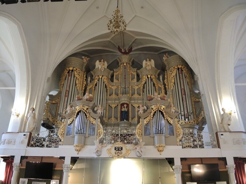 Kaliningrad, cathédrale de Königsberg, intérieur, orgues (Russie)
