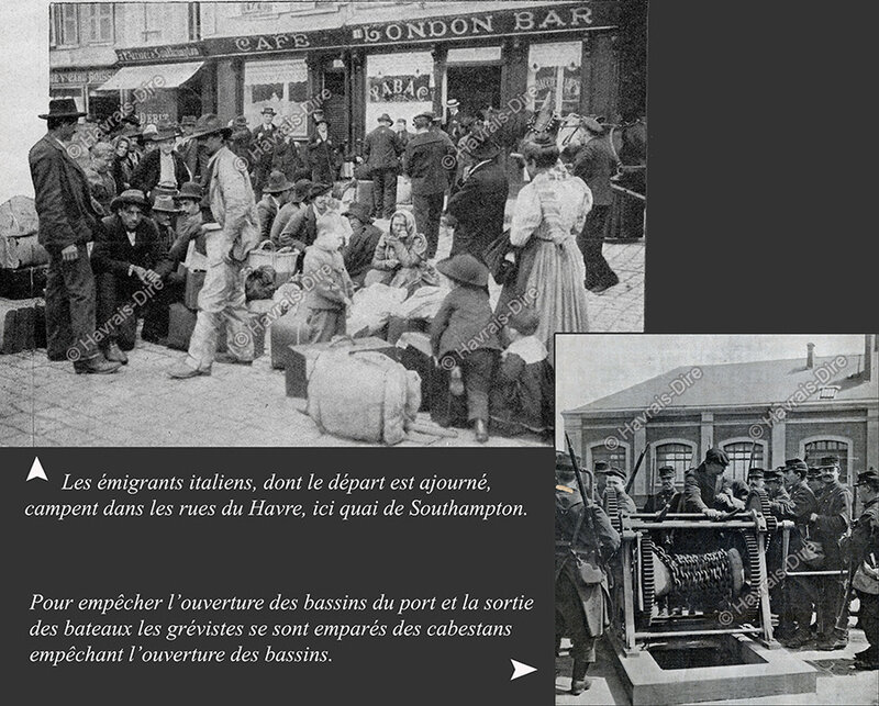 Le Havre 1907 émigrants Italiens ALG 3