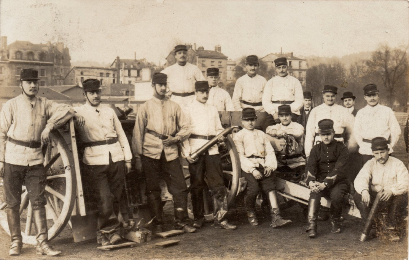 Rouen, Champ de Mars, artilleurs du 43e RAC, Pierre Marie Raoul Bodey 1913
