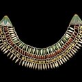 An Egyptian polychrome glazed composition beaded broad collar necklace, New Kingdom, late 18th Dynasty, Amarna Period