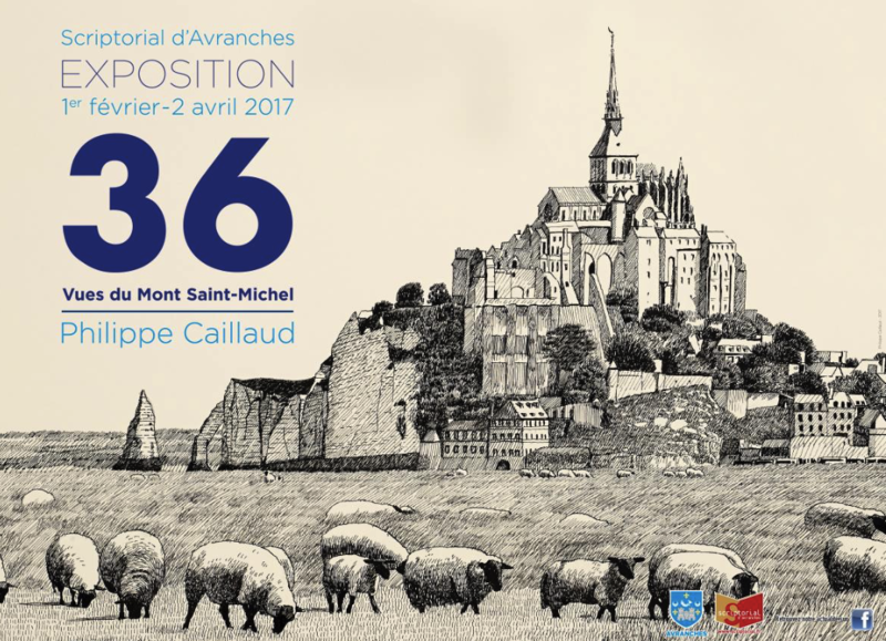 exposition 36 vues du Mont-Saint-Michel musée Scriptorial Avranches 2017 Philippe Caillaud Normandie